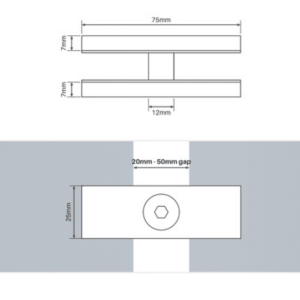 Straight Clamp - Small ( 20 - 50mm Gap) - Image 2