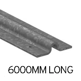 Steel Track 6000mm Suits Sliding Gates