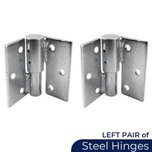 Steel Hinge - LEFT Pair of Standard Steel Gate Hinges