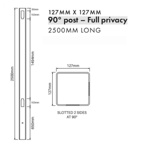 FULL PRIVACY - 90 Degree Post - Image 2