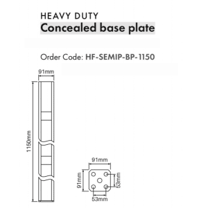 SEMI PRIVACY - HD Base Plate - 1150H (91x91mm) - Image 2